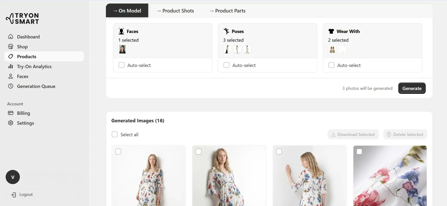 Generated AI product photo result ready for download in high resolution